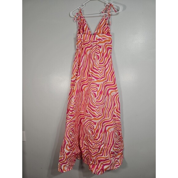 Solid and Striped Olympia (Abstract Zebra) Small Pink & Orange Cotton Blend NWT - Picture 7 of 8